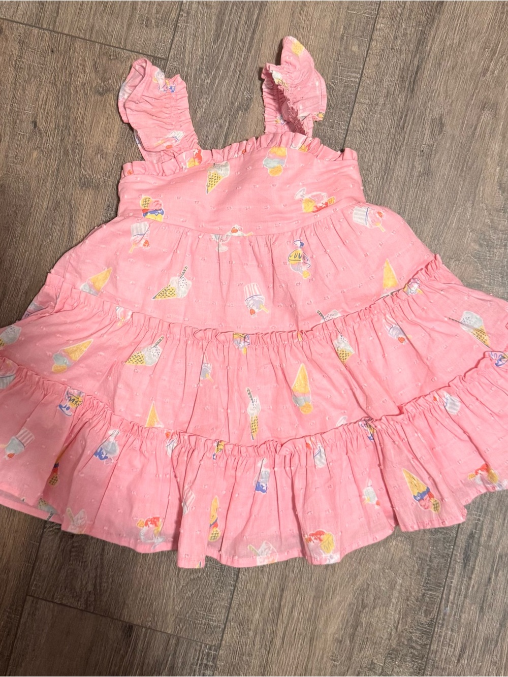 cupcakes & cashmere Pink Ice Cream Tiered Ruffle Dress